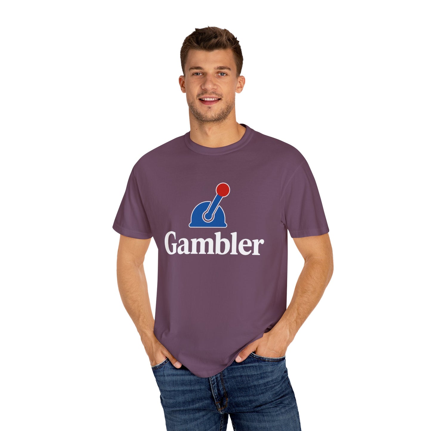 Gambler Slot Machine Shirt Unisex Garment-Dyed T-Shirt – Casual Wear, Gifts for Gamblers, Birthday, Fun Gaming Tee, Unique Style
