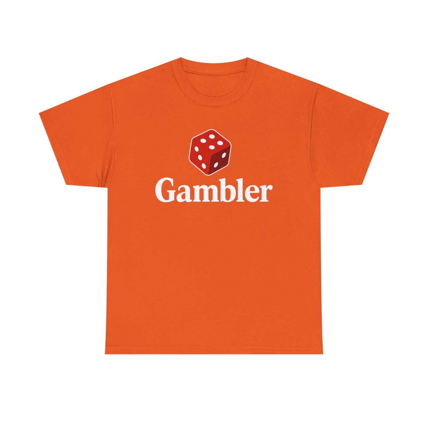 Gambler Unisex Heavy Cotton Tee, Casual Wear, Gift for Gamers, Dice Theme Shirt, Fun Gambling T-Shirt, Perfect for Game Nights