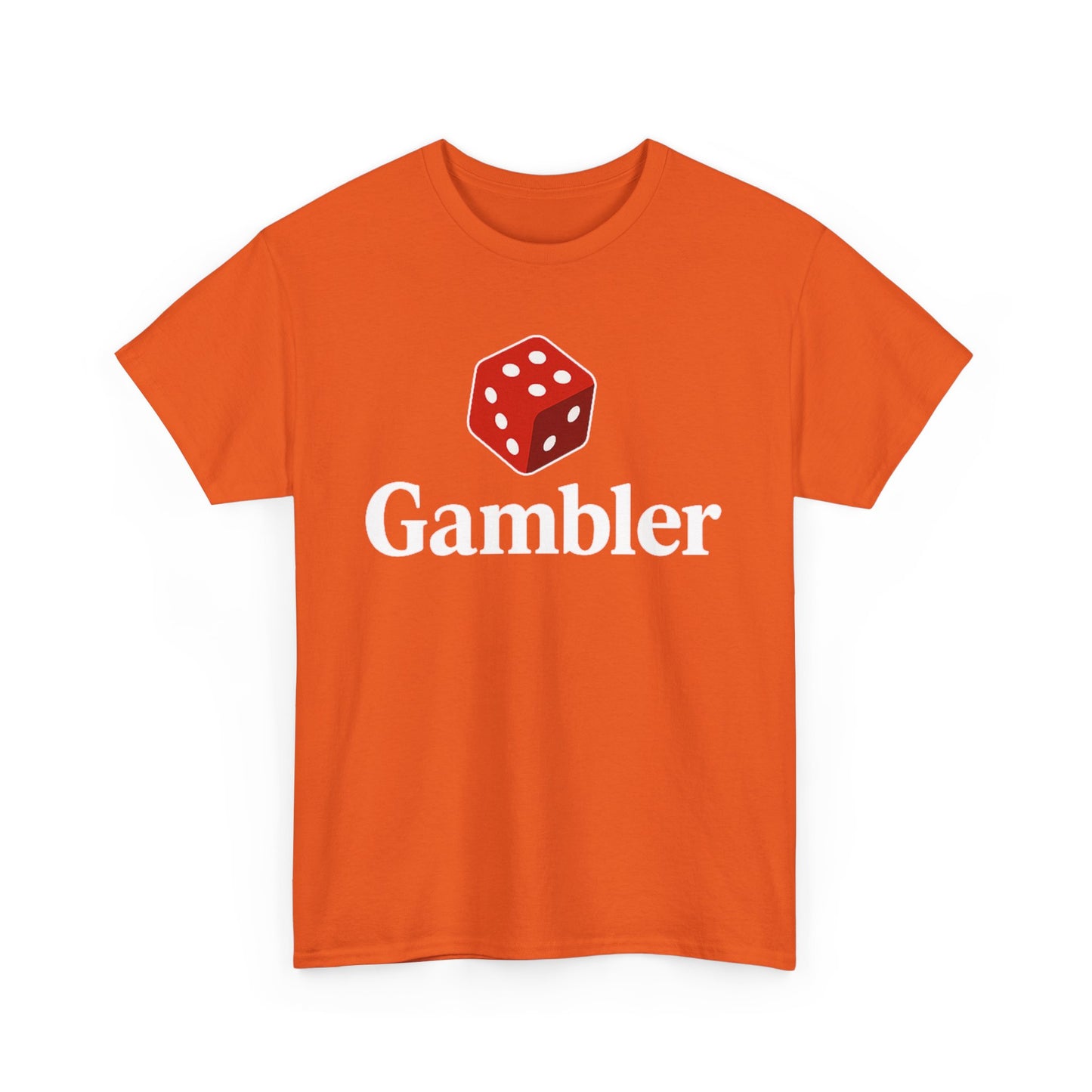 Gambler Unisex Heavy Cotton Tee, Casual Wear, Gift for Gamers, Dice Theme Shirt, Fun Gambling T-Shirt, Perfect for Game Nights