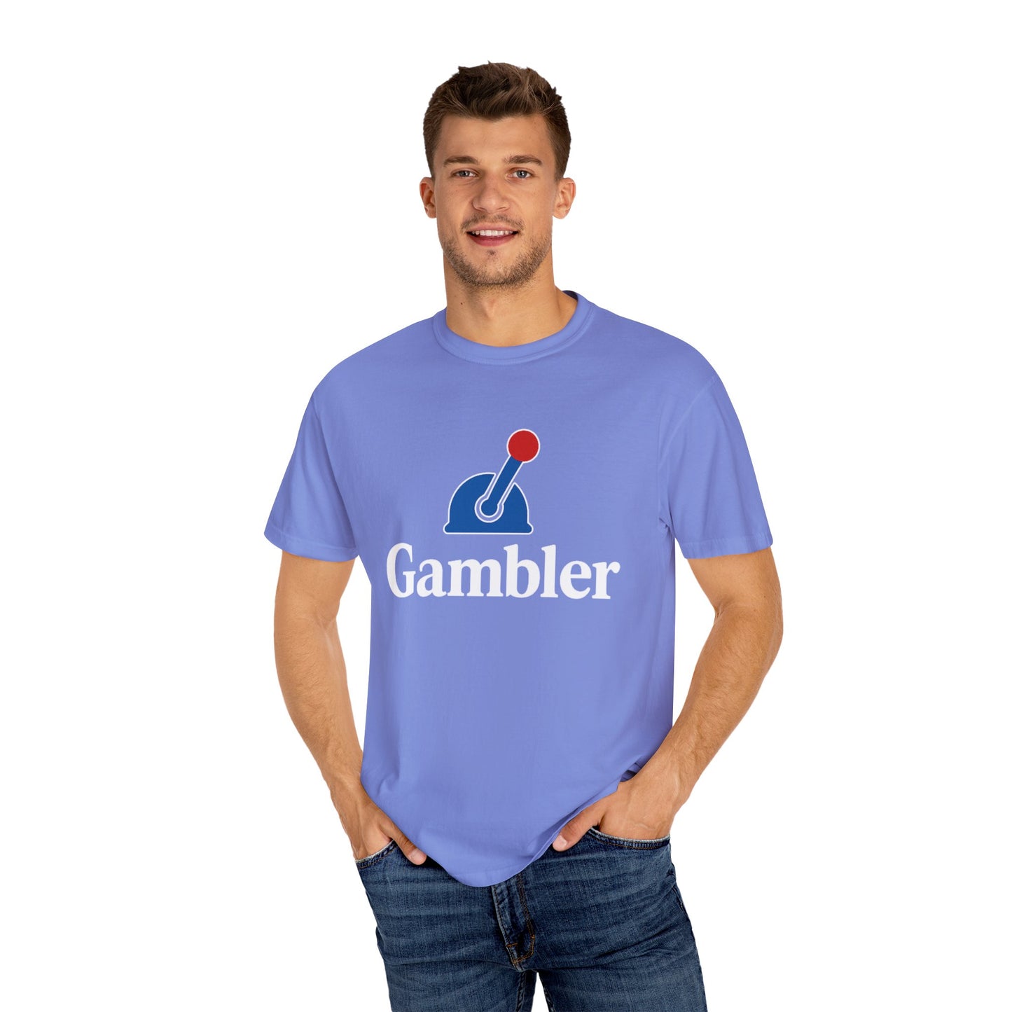 Gambler Slot Machine Shirt Unisex Garment-Dyed T-Shirt – Casual Wear, Gifts for Gamblers, Birthday, Fun Gaming Tee, Unique Style