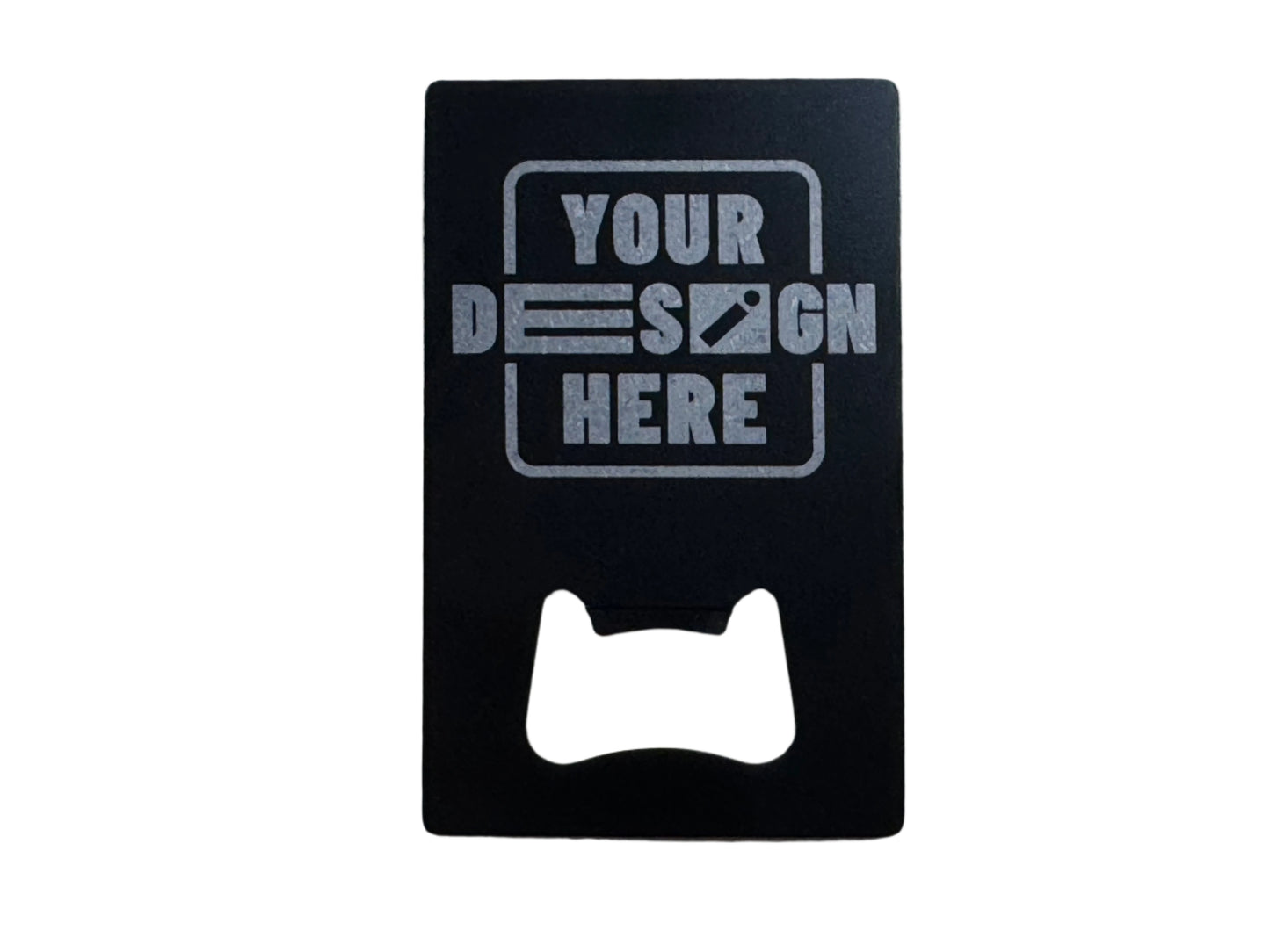 Vertical Logo Custom Engraved Wallet Bottle Opener