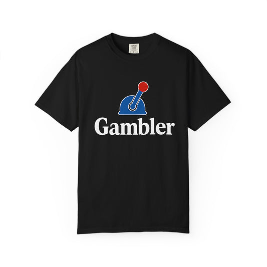 Gambler Slot Machine Shirt Unisex Garment-Dyed T-Shirt – Casual Wear, Gifts for Gamblers, Birthday, Fun Gaming Tee, Unique Style