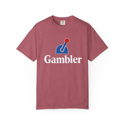 Gambler Slot Machine Shirt Unisex Garment-Dyed T-Shirt – Casual Wear, Gifts for Gamblers, Birthday, Fun Gaming Tee, Unique Style