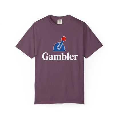 Gambler Slot Machine Shirt Unisex Garment-Dyed T-Shirt – Casual Wear, Gifts for Gamblers, Birthday, Fun Gaming Tee, Unique Style