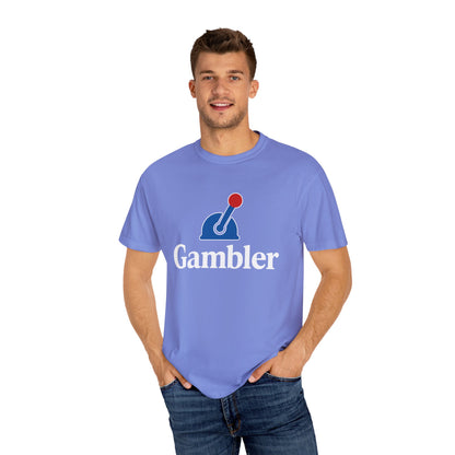 Gambler Slot Machine Shirt Unisex Garment-Dyed T-Shirt – Casual Wear, Gifts for Gamblers, Birthday, Fun Gaming Tee, Unique Style