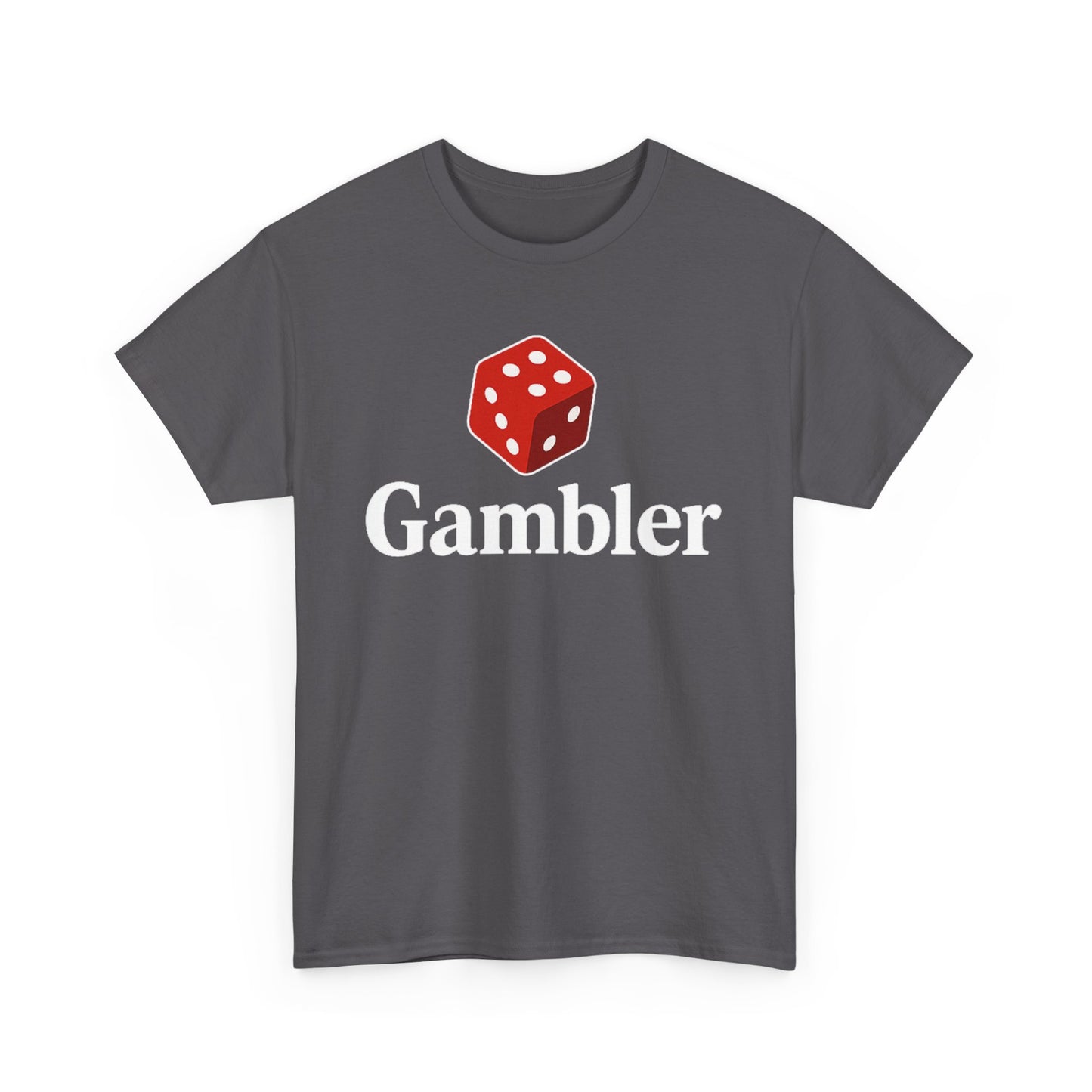 Gambler Unisex Heavy Cotton Tee, Casual Wear, Gift for Gamers, Dice Theme Shirt, Fun Gambling T-Shirt, Perfect for Game Nights