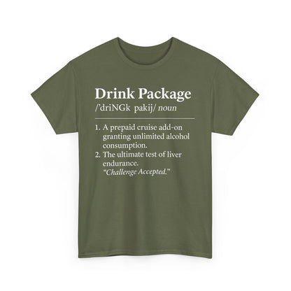 Drink Package Deinfition | Unisex Tee - Perfect for Cruise Lovers, Vacation Apparel, Funny Gift, Adventure Shirt, Alcohol Enthusiast Top