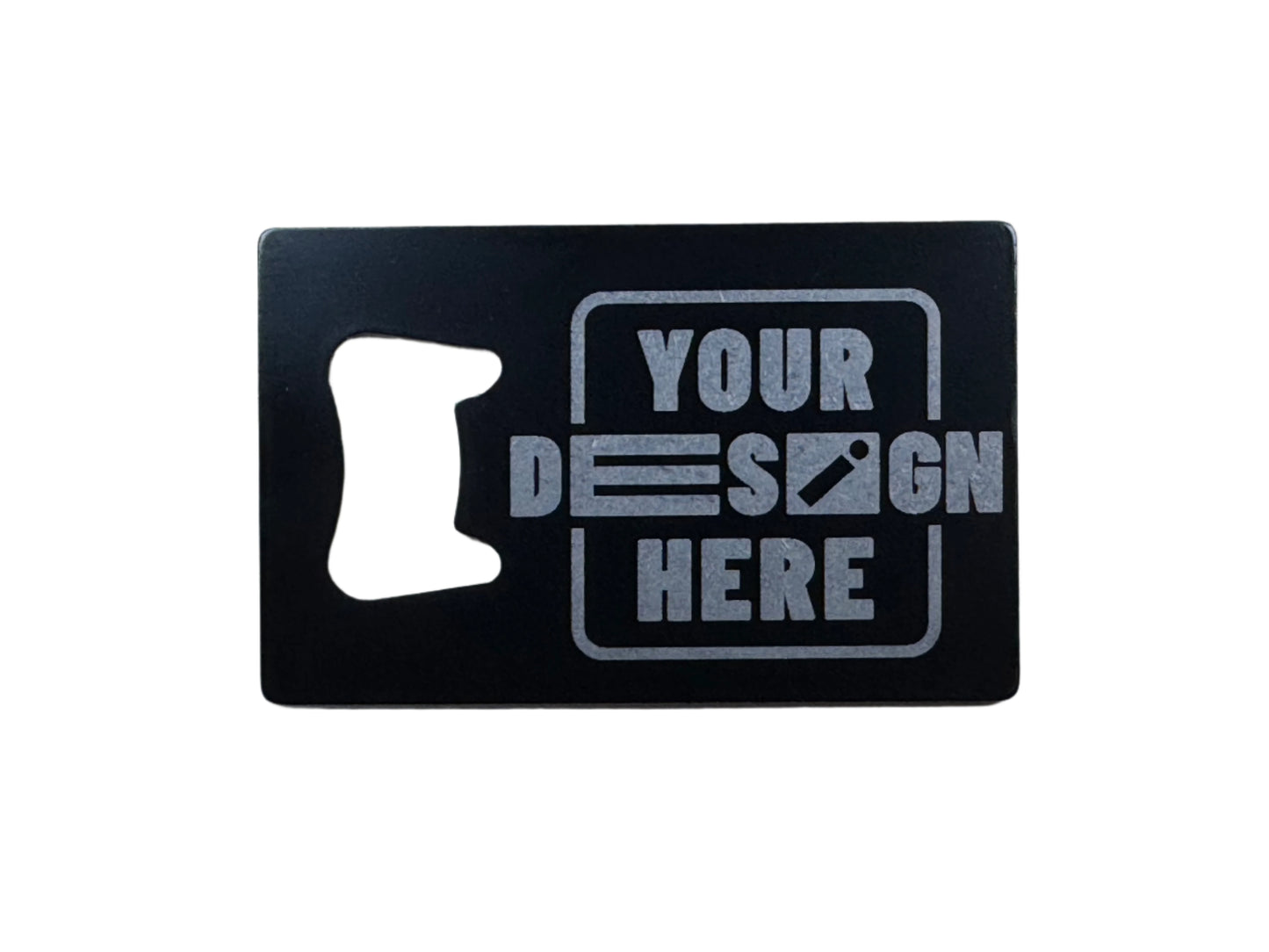 Horizontal Logo Custom Engraved Wallet Bottle Opener